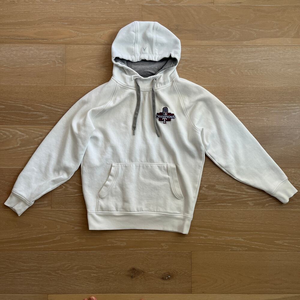 MLB Texas Rangers 2023 World Series Baseball Victory Hoodie Antigua White Medium